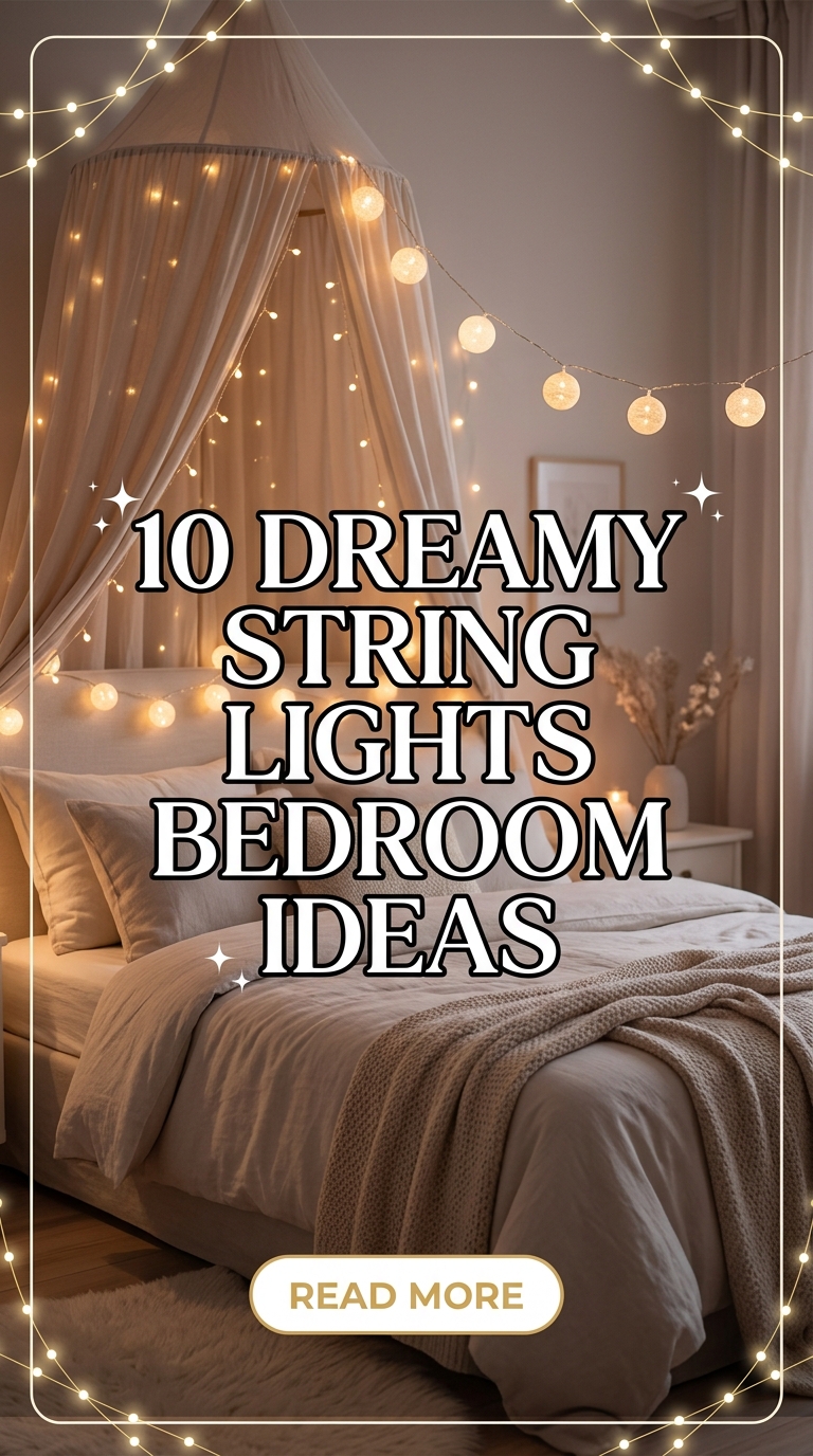 10 Dreamy String Lights Bedroom Ideas